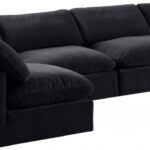 Comfy 158" Velvet Upholstered 5pc. Modular Sectional