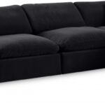 Comfy 158" Velvet Upholstered 5pc. Modular Sectional