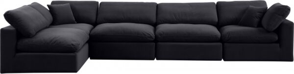 Comfy 158" Velvet Upholstered 5pc. Modular Sectional