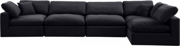 Comfy 158" Velvet Upholstered 5pc. Modular Sectional