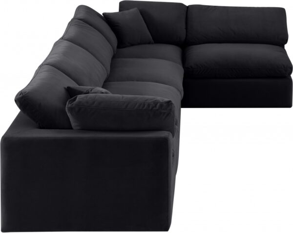 Comfy 158" Velvet Upholstered 5pc. Modular Sectional