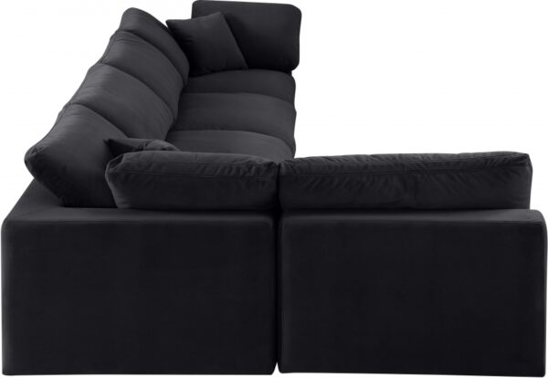 Comfy 158" Velvet Upholstered 5pc. Modular Sectional