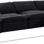Comfy 158" Velvet Upholstered 5pc. Modular Sectional