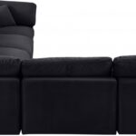 Comfy 158" Velvet Upholstered 6pc. Modular Sectional