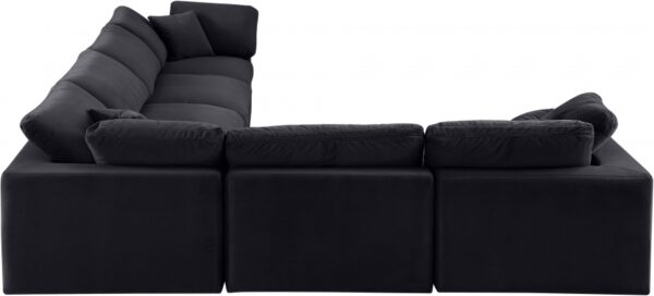 Comfy 158" Velvet Upholstered 6pc. Modular Sectional