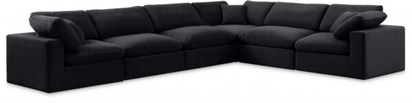 Comfy 158" Velvet Upholstered 6pc. Modular Sectional