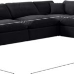 Comfy 158" Velvet Upholstered 6pc. Modular Sectional