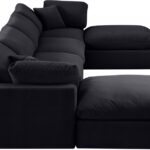 Comfy 158" Velvet Upholstered 6pc. Modular Sectional