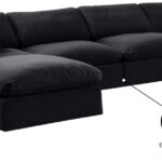 Comfy 158" Velvet Upholstered 6pc. Modular Sectional