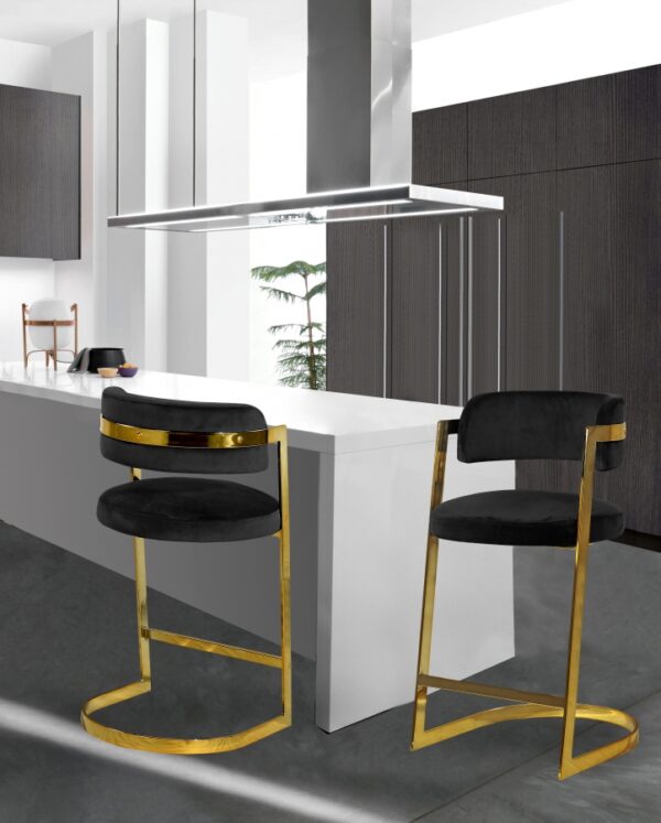 Stephanie Velvet Upholstered Counter Stool