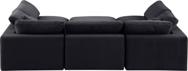 Comfy 119" Velvet Upholstered 6pc. Modular Sectional