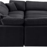 Comfy 119" Velvet Upholstered 6pc. Modular Sectional