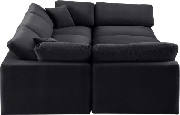 Comfy 119" Velvet Upholstered 6pc. Modular Sectional
