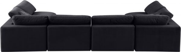 Comfy 158" Velvet Upholstered 6pc. Modular Sectional