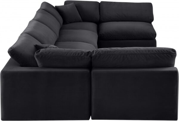 Comfy 158" Velvet Upholstered 6pc. Modular Sectional