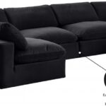 Comfy 158" Velvet Upholstered 6pc. Modular Sectional