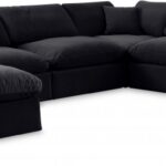 Comfy 158" Velvet Upholstered 7pc. Modular Sectional
