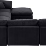 Comfy 158" Velvet Upholstered 7pc. Modular Sectional