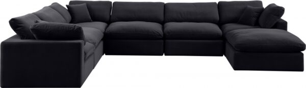 Comfy 158" Velvet Upholstered 7pc. Modular Sectional