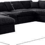 Comfy 158" Velvet Upholstered 7pc. Modular Sectional