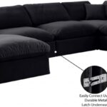Comfy 158" Velvet Upholstered 7pc. Modular Sectional