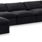 Comfy 197" Velvet Upholstered 7pc. Modular Sectional