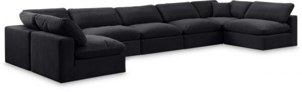 Comfy 197" Velvet Upholstered 7pc. Modular Sectional
