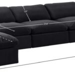 Comfy 197" Velvet Upholstered 7pc. Modular Sectional