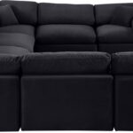 Comfy 158" Velvet Upholstered 8pc. Modular Sectional