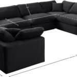 Comfy 158" Velvet Upholstered 8pc. Modular Sectional