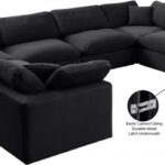 Comfy 158" Velvet Upholstered 8pc. Modular Sectional