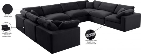 Comfy 158" Velvet Upholstered 8pc. Modular Sectional