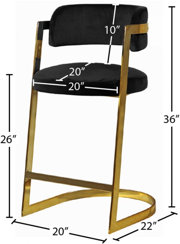 Stephanie Velvet Upholstered Counter Stool