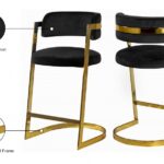 Stephanie Velvet Upholstered Counter Stool