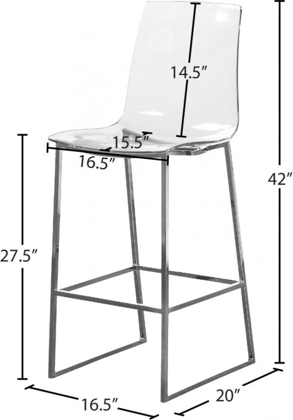 Lumen Chrome Counter Stool