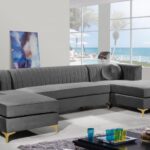 Graham 132" Velvet Upholstered 3pc. Sectional