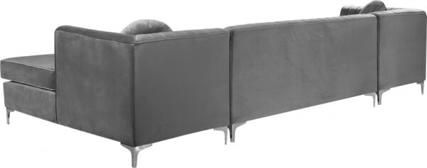 Graham 132" Velvet Upholstered 3pc. Sectional