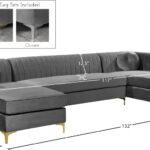 Graham 132" Velvet Upholstered 3pc. Sectional