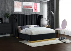 Flora Velvet Upholstered Bed