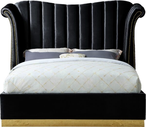 Flora Velvet Upholstered Bed