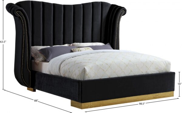 Flora Velvet Upholstered Bed