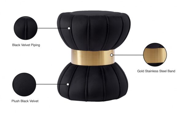 Vino Velvet Upholstered Stool