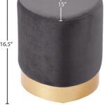 Heart Velvet Upholstered Stool