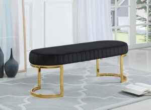 Lemar Velvet Upholstered Bench
