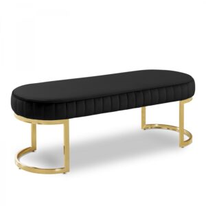Lemar Velvet Upholstered Bench