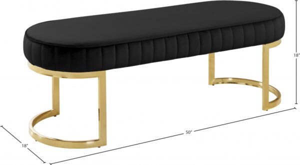Lemar Velvet Upholstered Bench