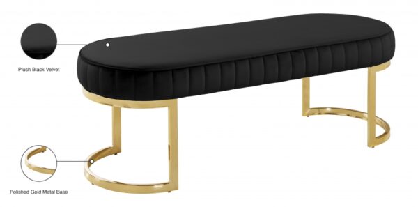 Lemar Velvet Upholstered Bench