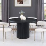 Belinda 48" Beech Wood And Oak Veneer Dining Table