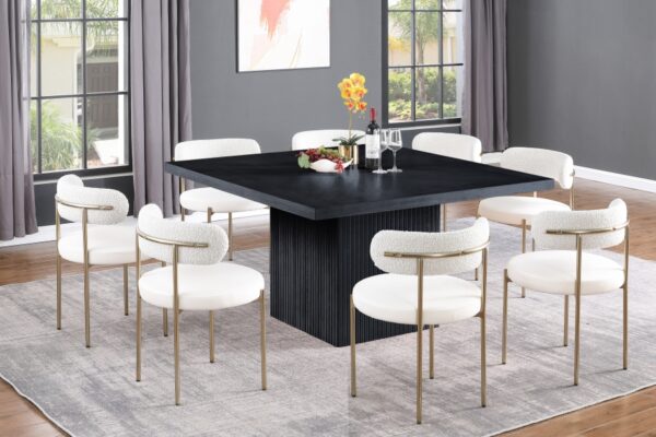 Belinda 54" Beech Wood And Oak Veneer Dining Table