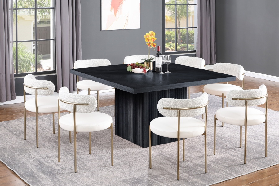 Belinda 54" Beech Wood And Oak Veneer Dining Table